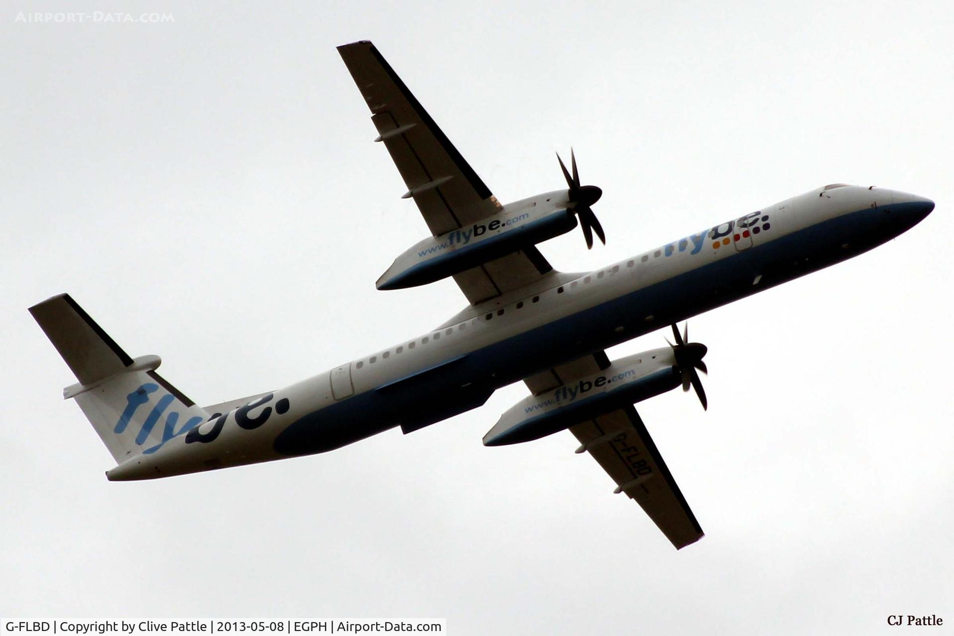 G-FLBD, 2009 De Havilland Canada DHC-8-402Q Dash 8 C/N 4259, Departure from Edinburgh