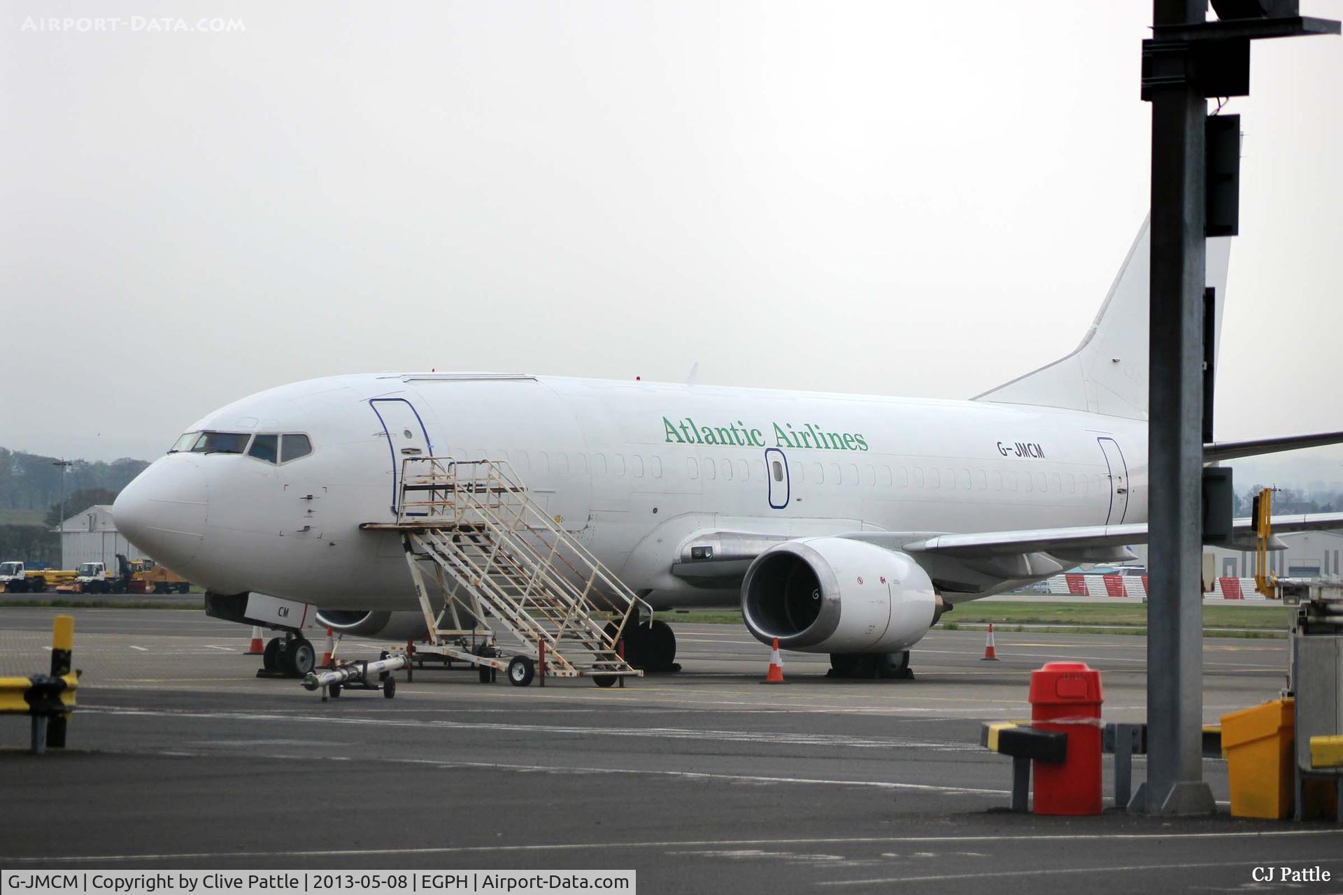 G-JMCM, 1990 Boeing 737-3Y0/SF C/N 24679, In the cargo area at Edinburgh EGPH
