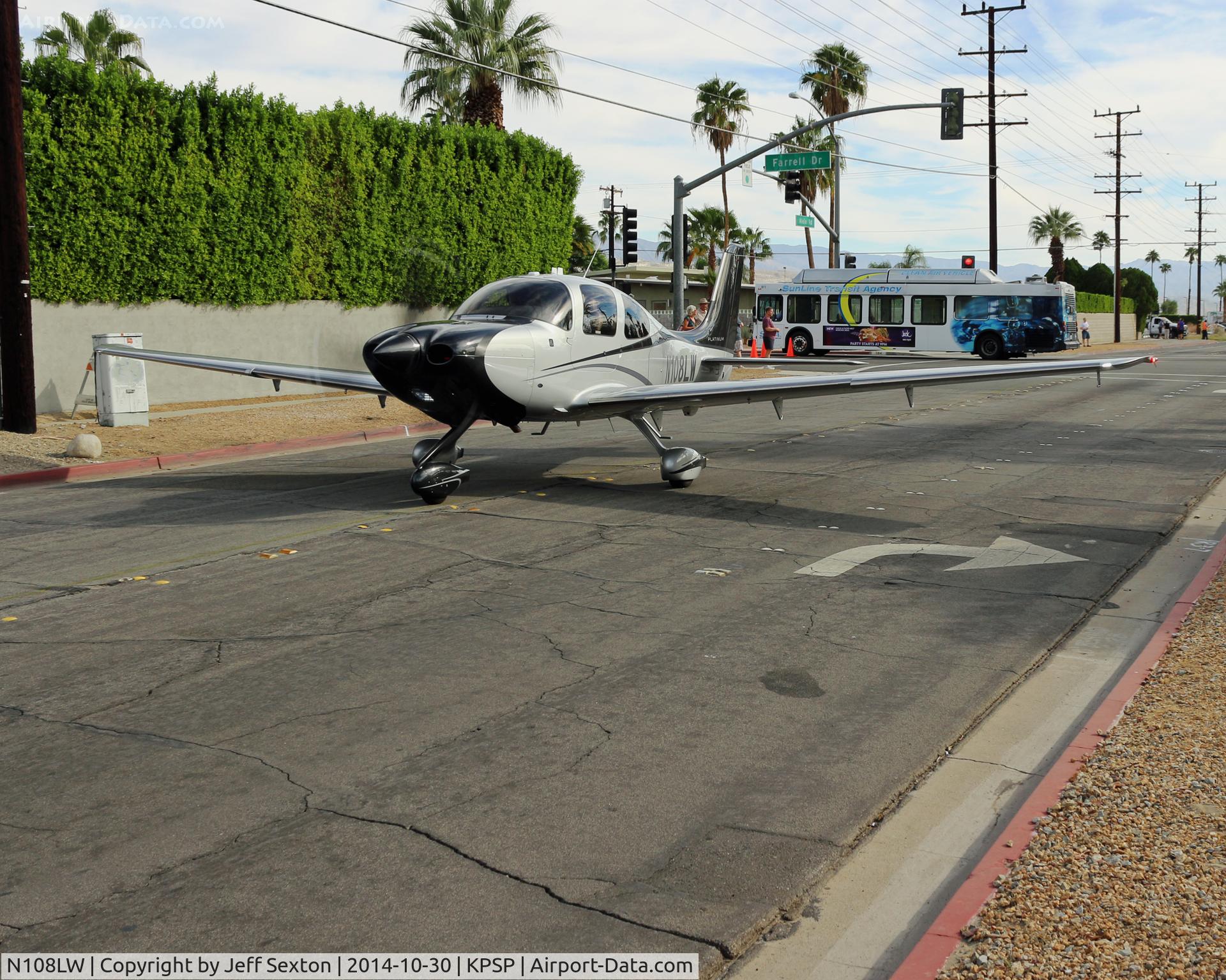 N108LW, Cirrus SR22T C/N 0872, Parade of Planes at Palm Springs Ca