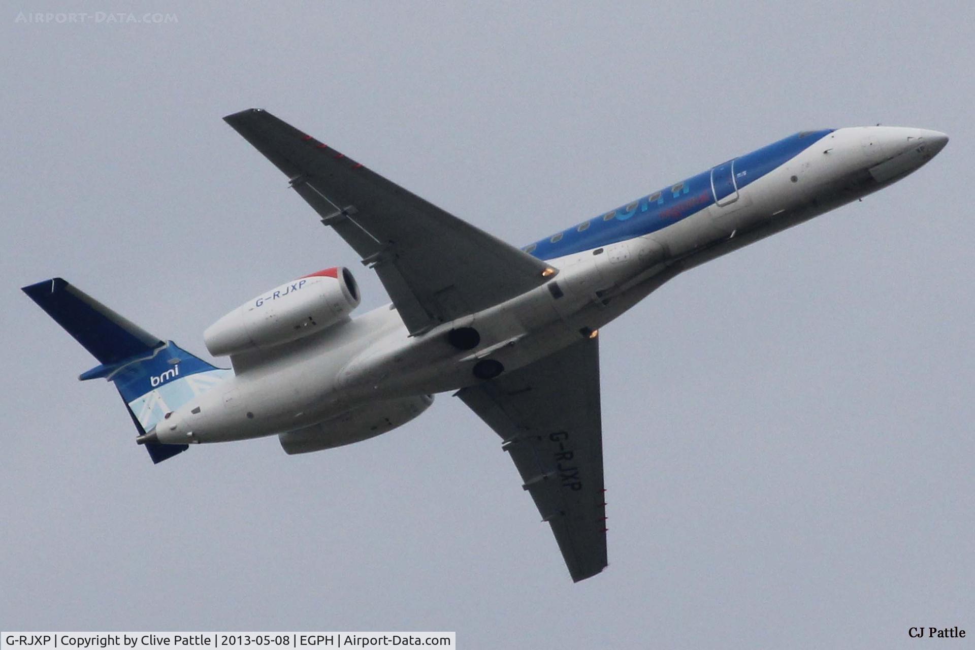 G-RJXP, 2001 Embraer ERJ-135ER (EMB-135ER) C/N 145431, Climb out from Edinburgh