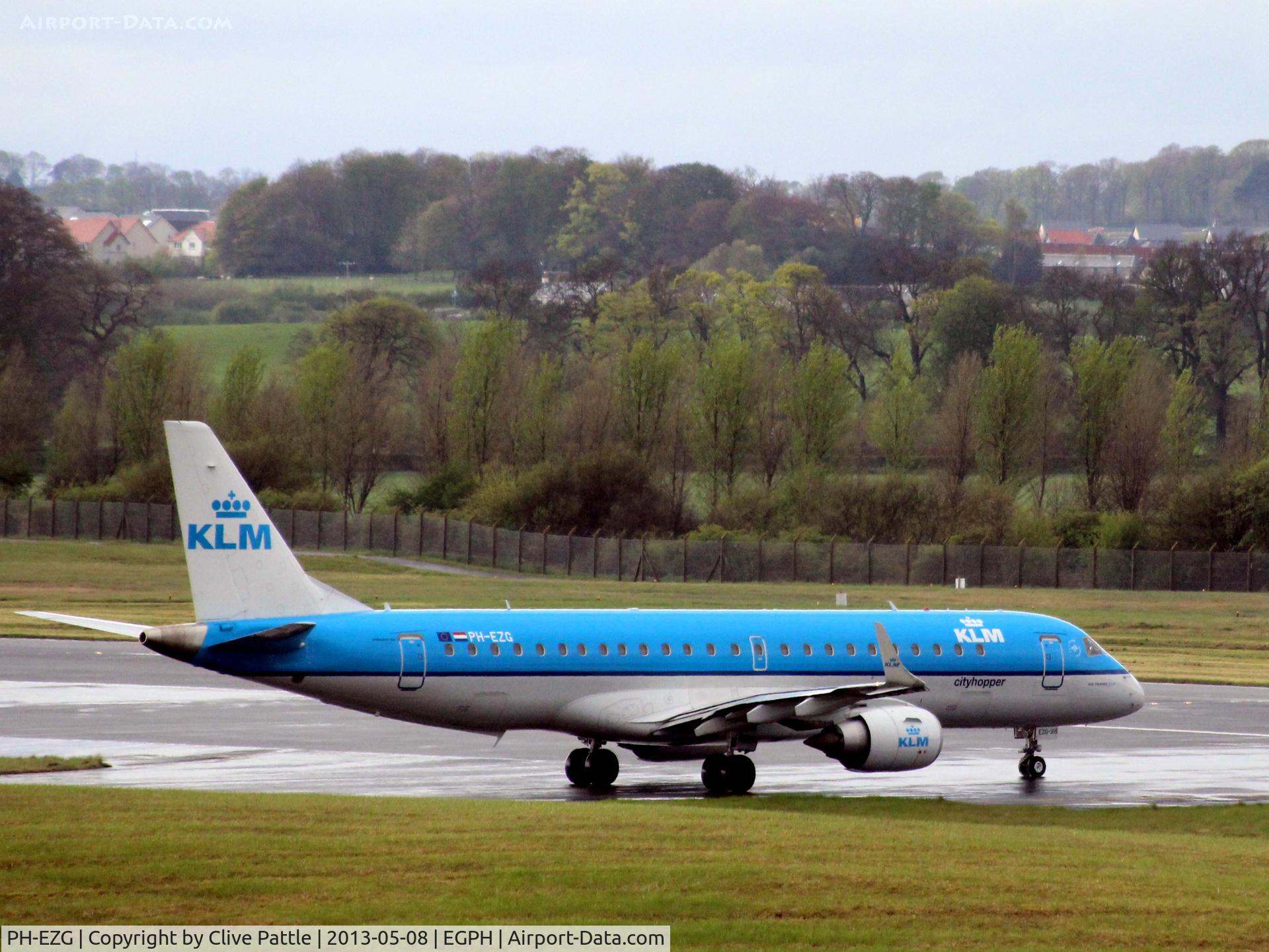 PH-EZG, 2009 Embraer 190LR (ERJ-190-100LR) C/N 19000315, Hold for take off at Edinburgh
