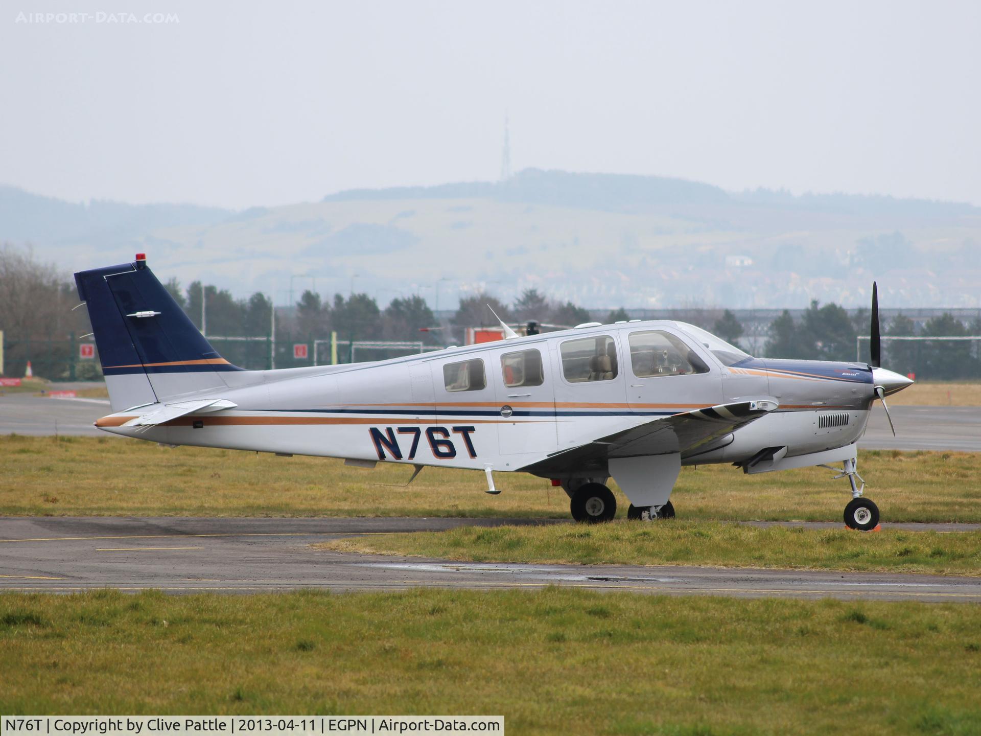 N76T, Hawker Beechcraft Corp G36 Bonanza C/N E-3901, A nice visitor to Dundee