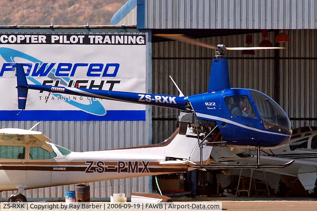ZS-RXK, 2005 Robinson R22 Beta II C/N 3897, Robinson R-22 Beta II [3897] Pretoria-Wonderboom~ZS 19/09/2006