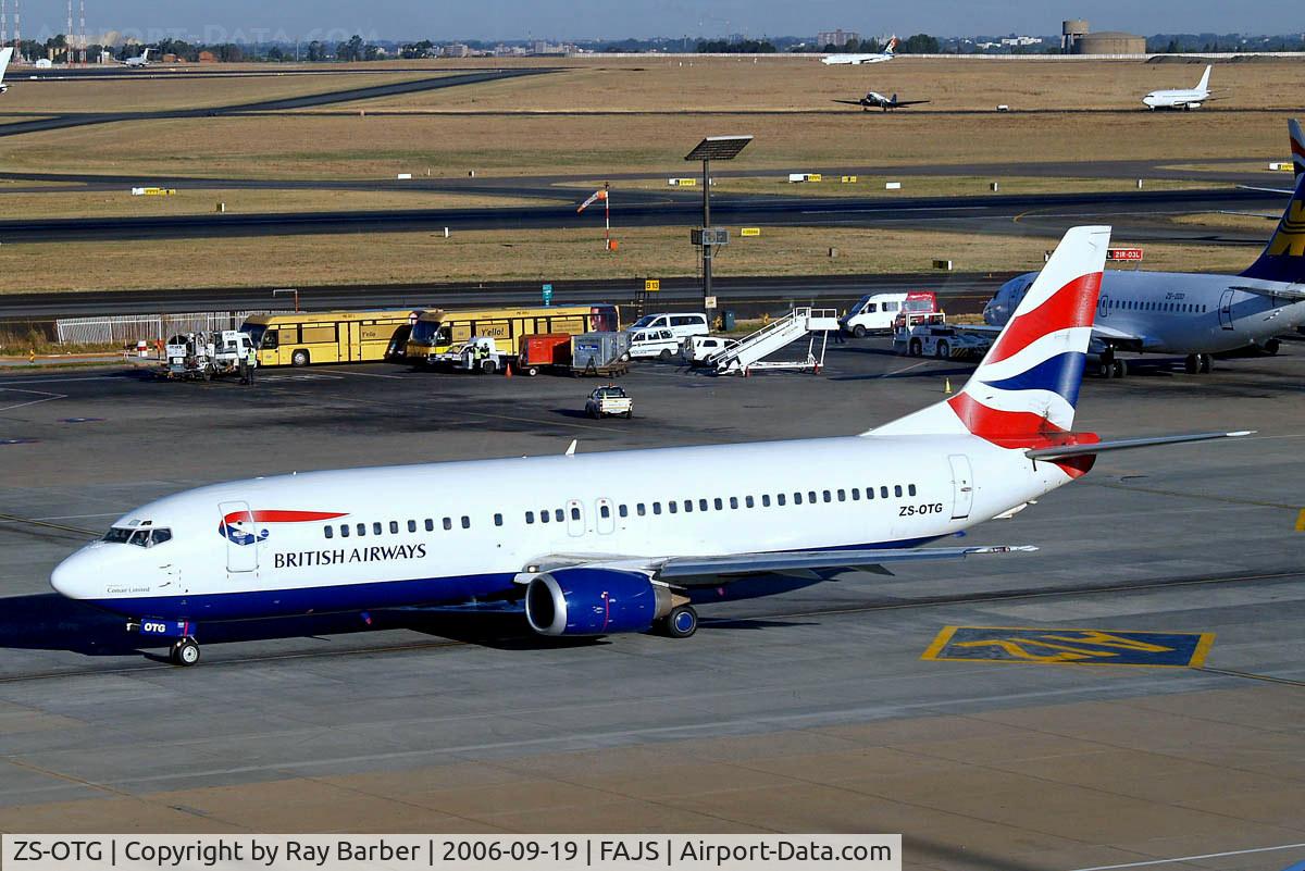 ZS-OTG, 1992 Boeing 737-436 C/N 25840, Boeing 737-436 [25840] (Comair/British Airways) Johannesburg Int~ZS 19/09/2006