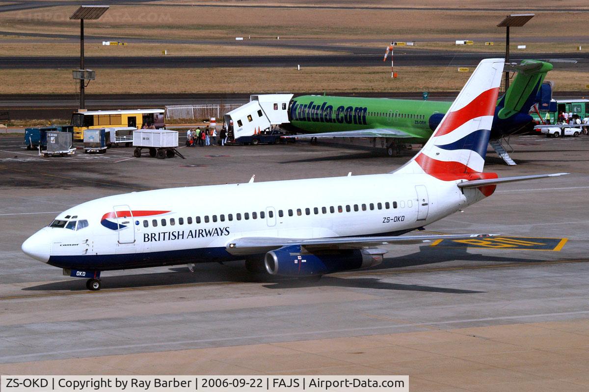 ZS-OKD, 1980 Boeing 737-236 C/N 21803, Boeing 737-236 [21803] (Comair/British Airways) Johannesburg Int~ZS 22/09/2006