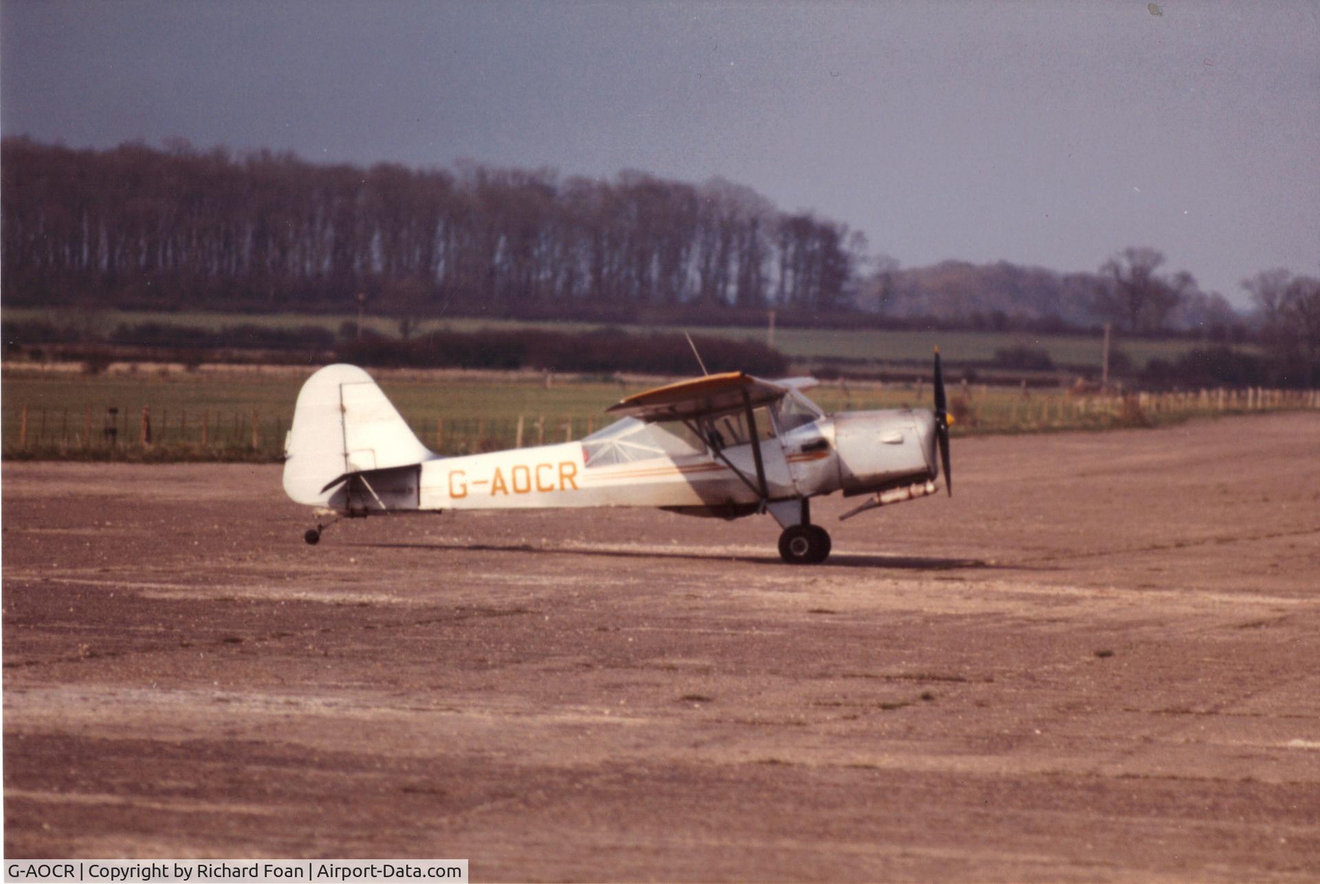 G-AOCR, 1944 Taylorcraft J Auster 5 C/N 1060, Buckminster gliding club in 1983
Saltby in Lincolnshire.
Happy days :-)