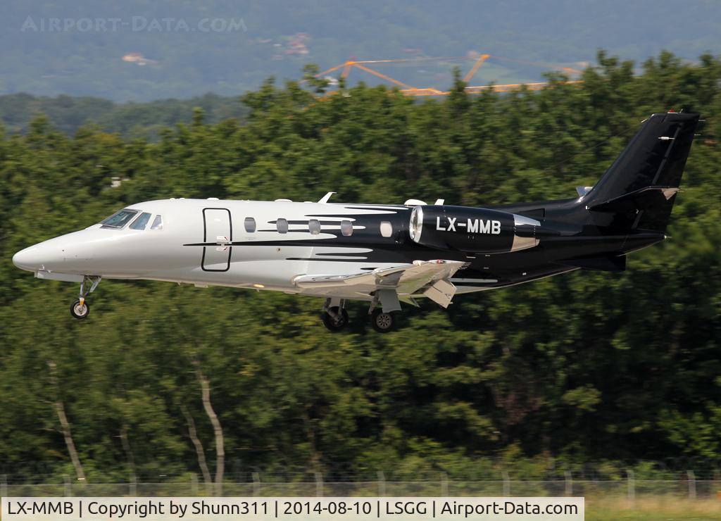 LX-MMB, 2012 Cessna 560XL Citation XLS+ C/N 560-6108, Landing rwy 23