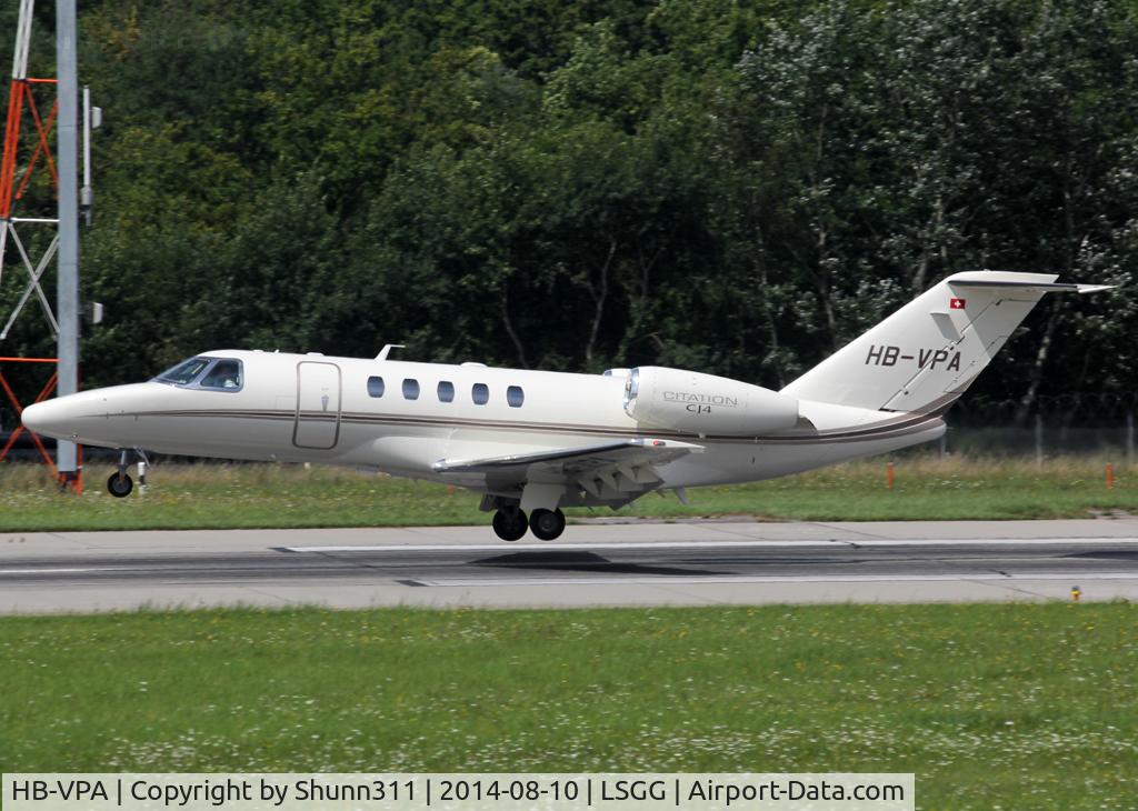 HB-VPA, 2012 Cessna 525C CitationJet Cj4 CitationJet CJ4 C/N 525C-0116, Landing rwy 23
