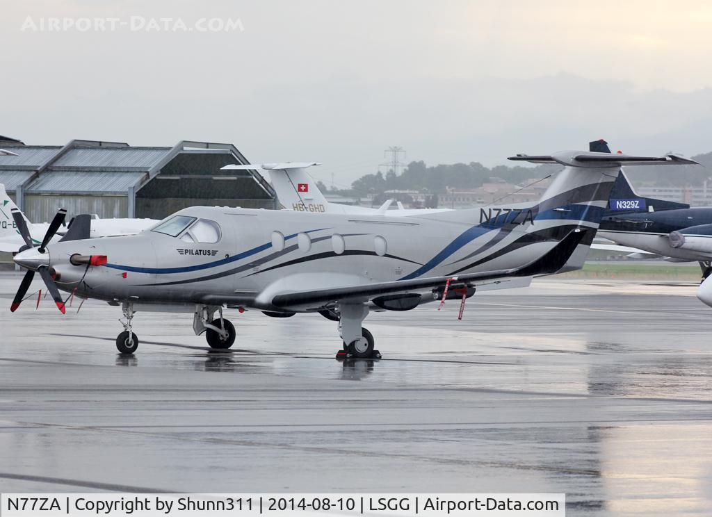 N77ZA, 1999 Pilatus PC-12/45 C/N 300, Parked... with new c/s