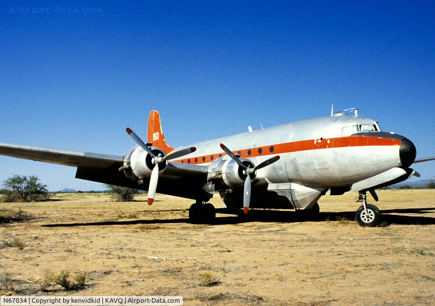 N67034, 1945 Douglas C-54Q Skymaster (DC-4) C/N 22202, Copied from slide.