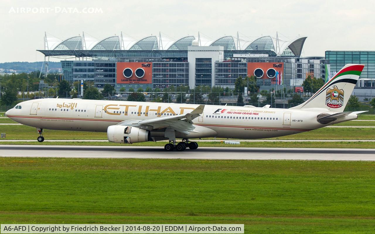 A6-AFD, 2011 Airbus A330-343X C/N 1205, decelerating after touchdown