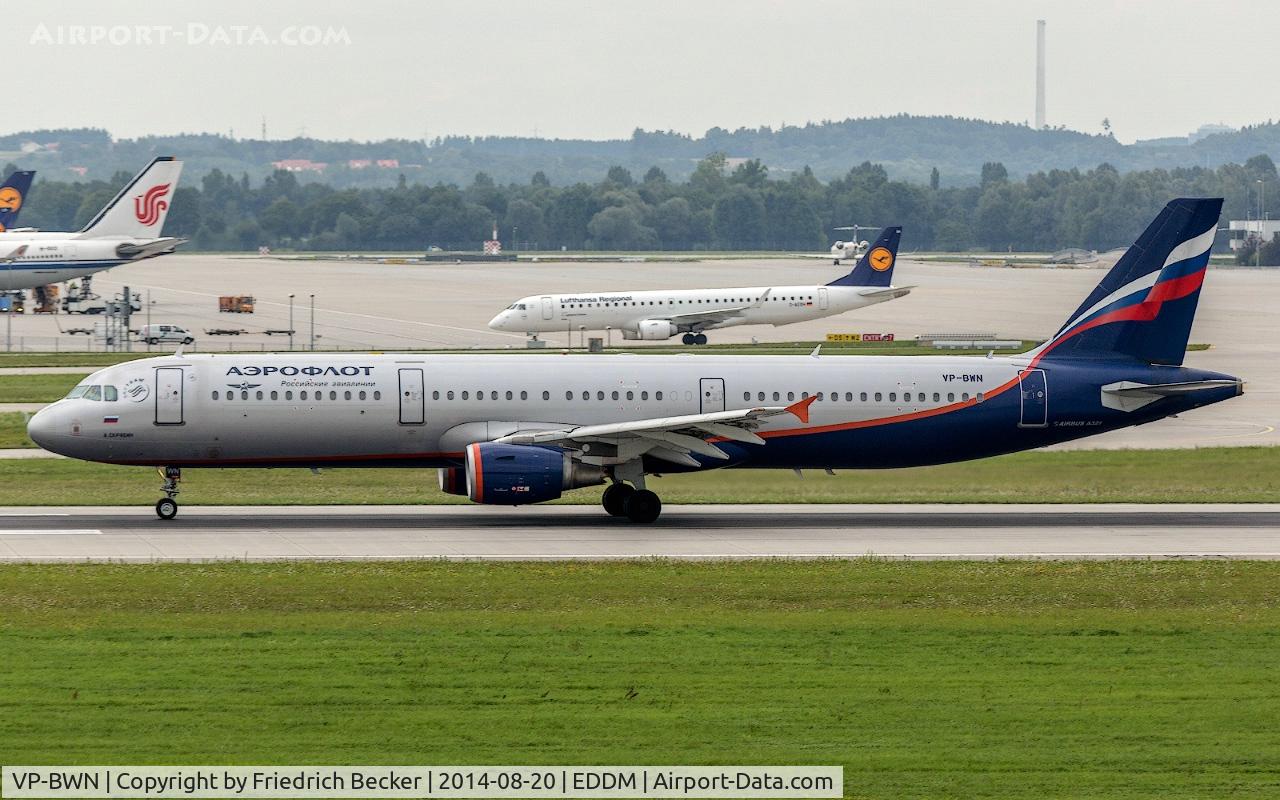 VP-BWN, 2004 Airbus A321-211 C/N 2330, departure from München
