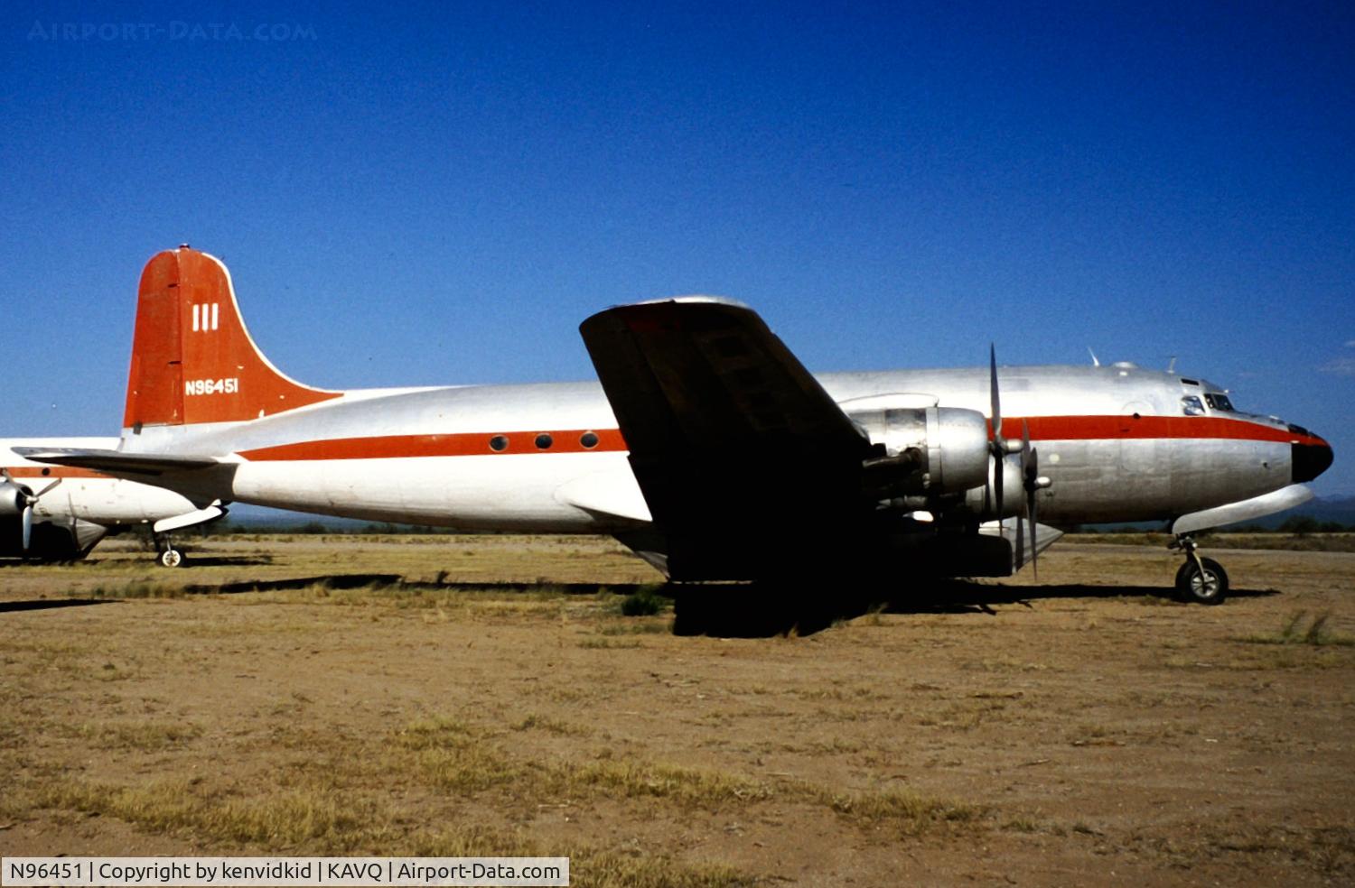 N96451, 1945 Douglas C-54S Skymaster (DC-4) C/N 10592/323, Copied from slide.