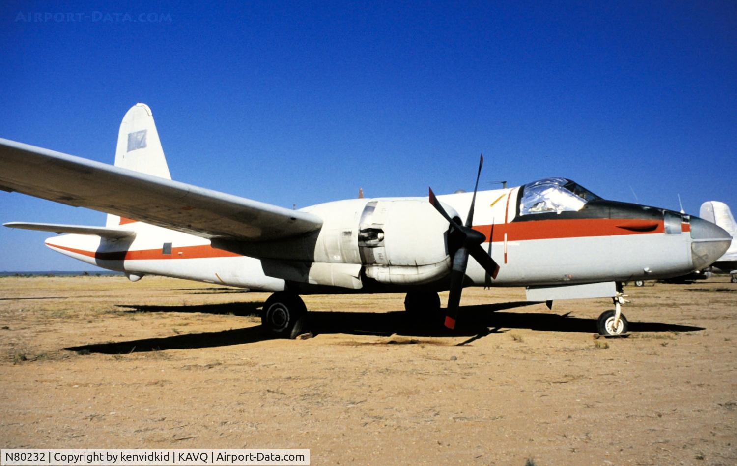 N80232, 1991 Lockheed SP-2H (P2V-7S) Neptune C/N 726-7198, Copied from slide.