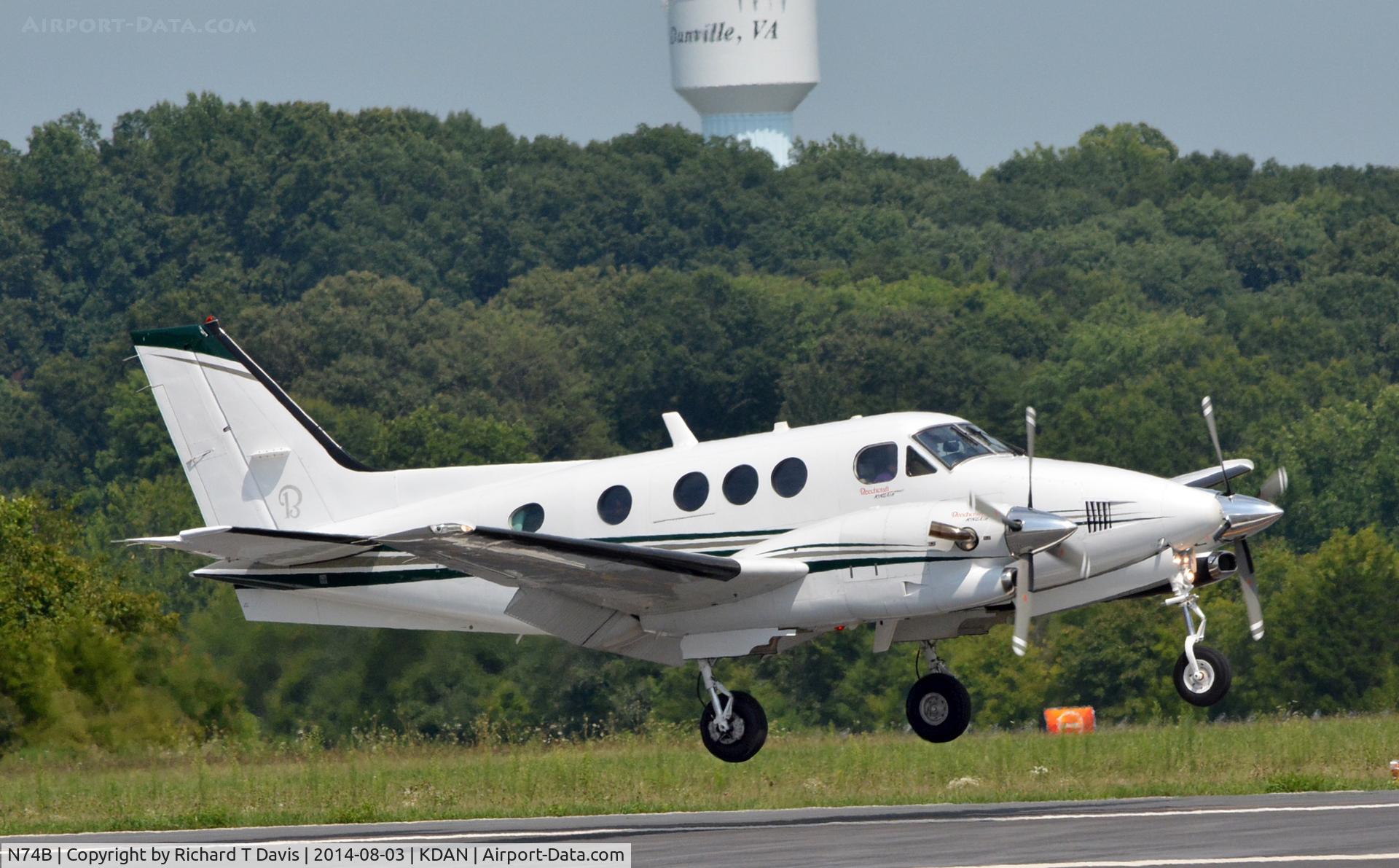 N74B, Raytheon C90GT King Air C/N LJ-1766, Raytheon C90GT in Danville Va.