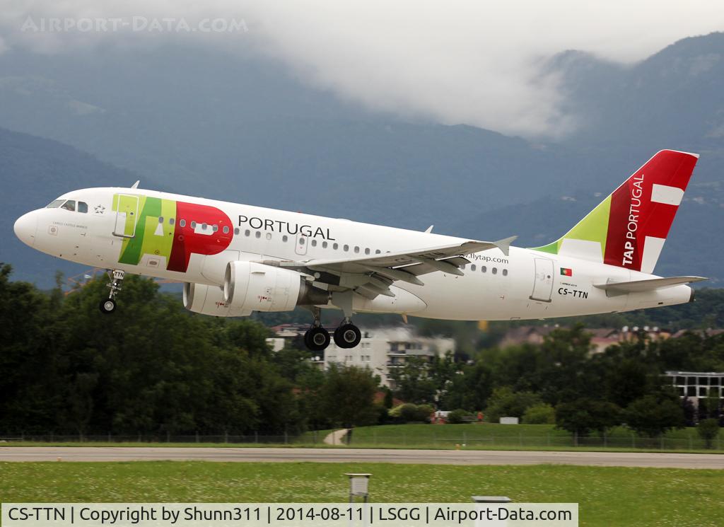 CS-TTN, 1999 Airbus A319-111 C/N 1120, Landing rwy 23