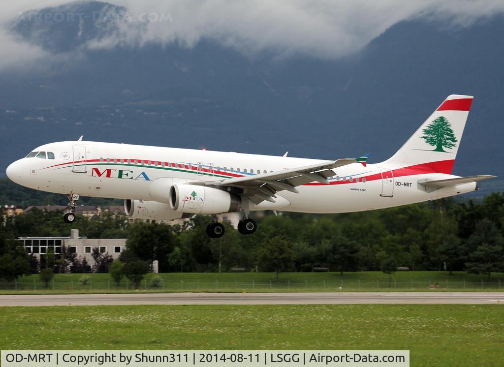 OD-MRT, 2008 Airbus A320-232 C/N 3736, Landing rwy 23