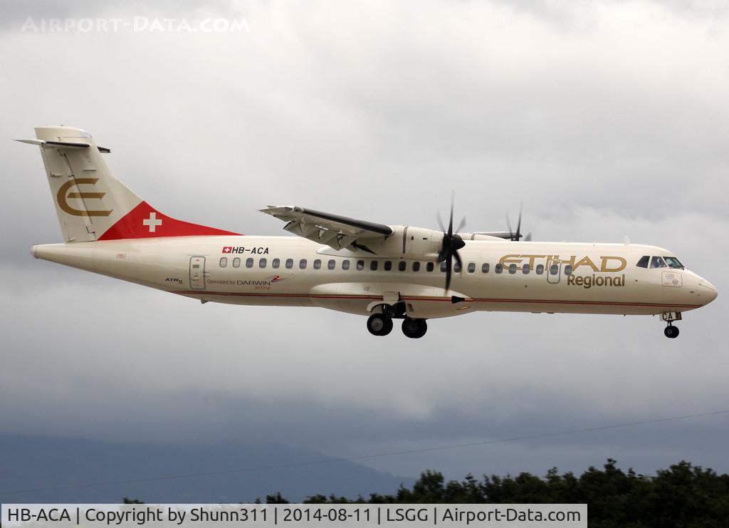 HB-ACA, 2001 ATR 72-500 C/N 660, Landing rwy 23