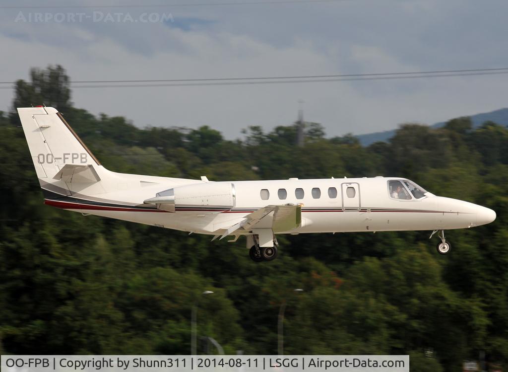 OO-FPB, 2005 Cessna 550B Citation Bravo C/N 550-1117, Landing rwy 23