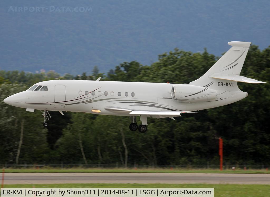 ER-KVI, Dassault Falcon 2000EX C/N 27, Landing rwy 23