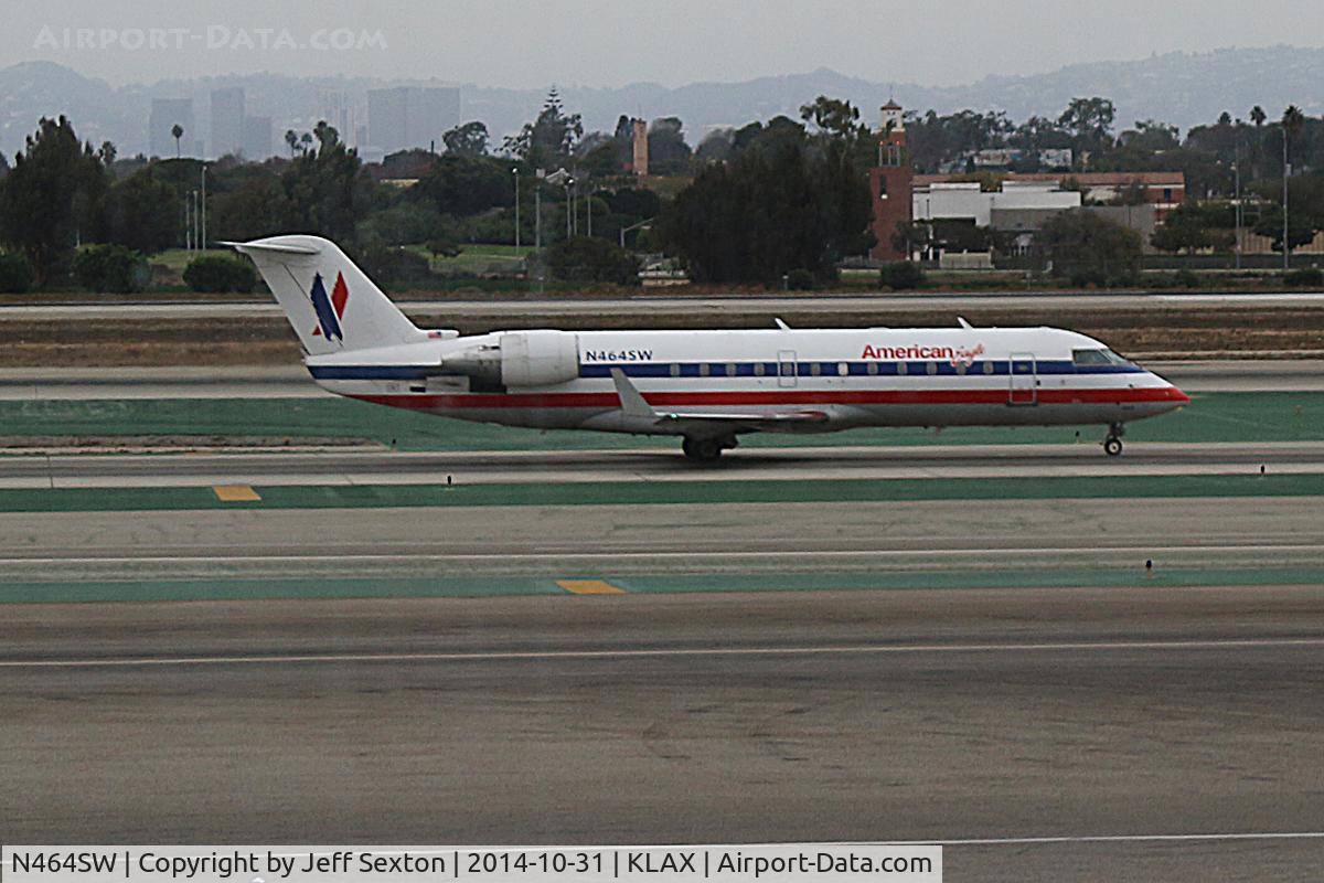 N464SW, 2003 Bombardier CRJ-200LR (CL-600-2B19) C/N 7827, At LAX
