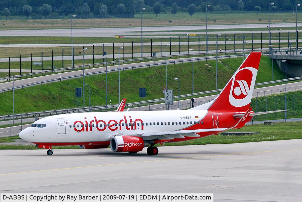 D-ABBS, 2001 Boeing 737-76N C/N 28654, Boeing 737-76N [28654] (Air Berlin) Munich-Franz Josef Strauss~D 19/07/2009
