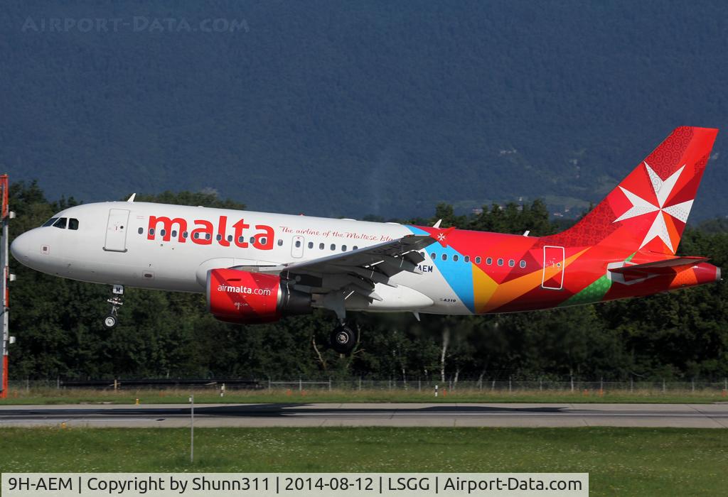 9H-AEM, 2005 Airbus A319-111 C/N 2382, Landing rwy 23 in new c/s