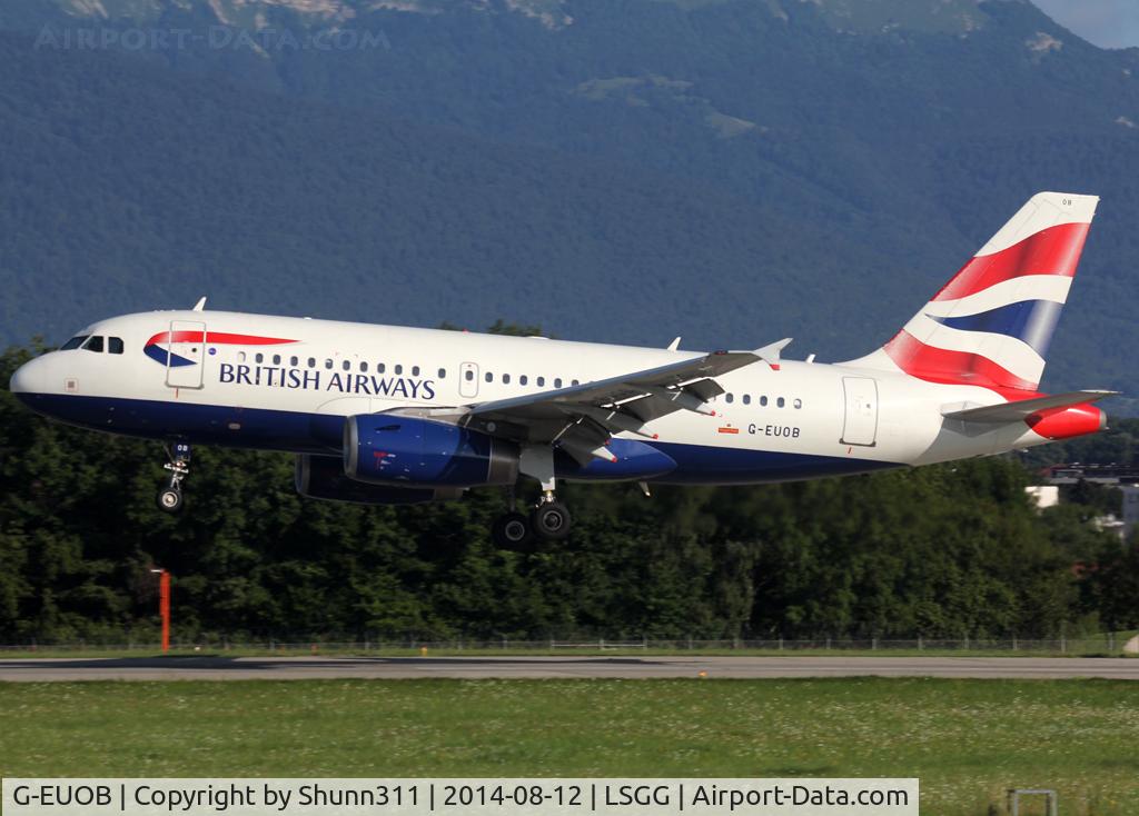 G-EUOB, 2001 Airbus A319-131 C/N 1529, Landing rwy 23