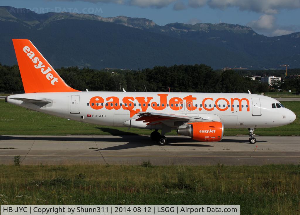 HB-JYC, 2011 Airbus A319-111 C/N 4785, Taxiing holding point rwy 23 for departure...