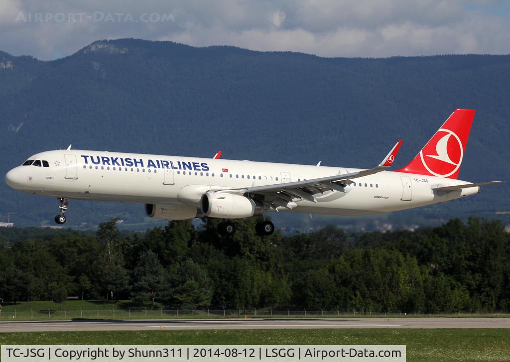 TC-JSG, 2013 Airbus A321-231 C/N 5490, Landing rwy 23