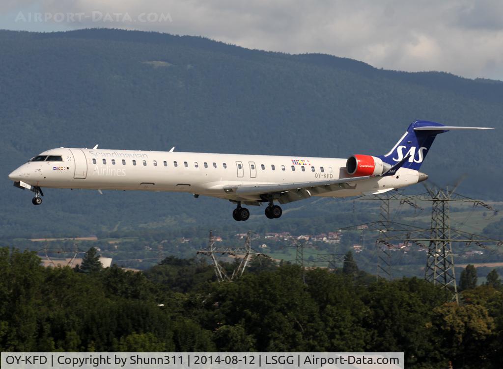 OY-KFD, 2009 Bombardier CRJ-900 (CL-600-2D24) C/N 15221, Landing rwy 23