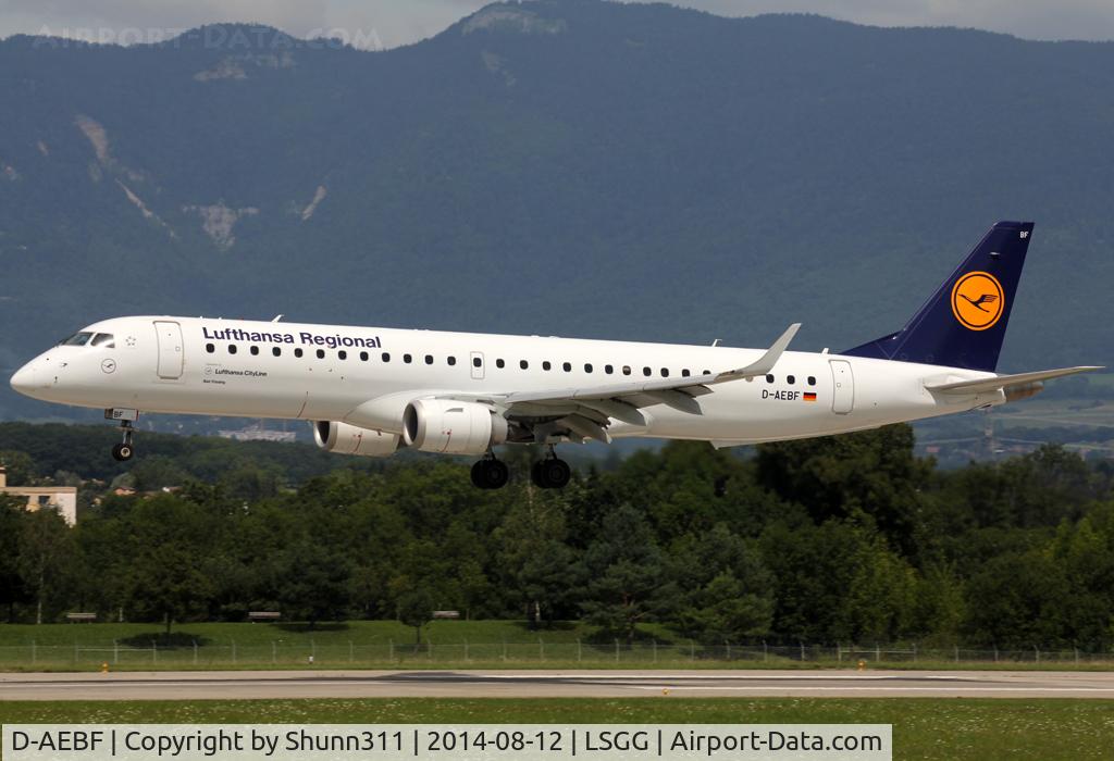 D-AEBF, 2011 Embraer 195LR (ERJ-190-200LR) C/N 19000411, Landing rwy 23