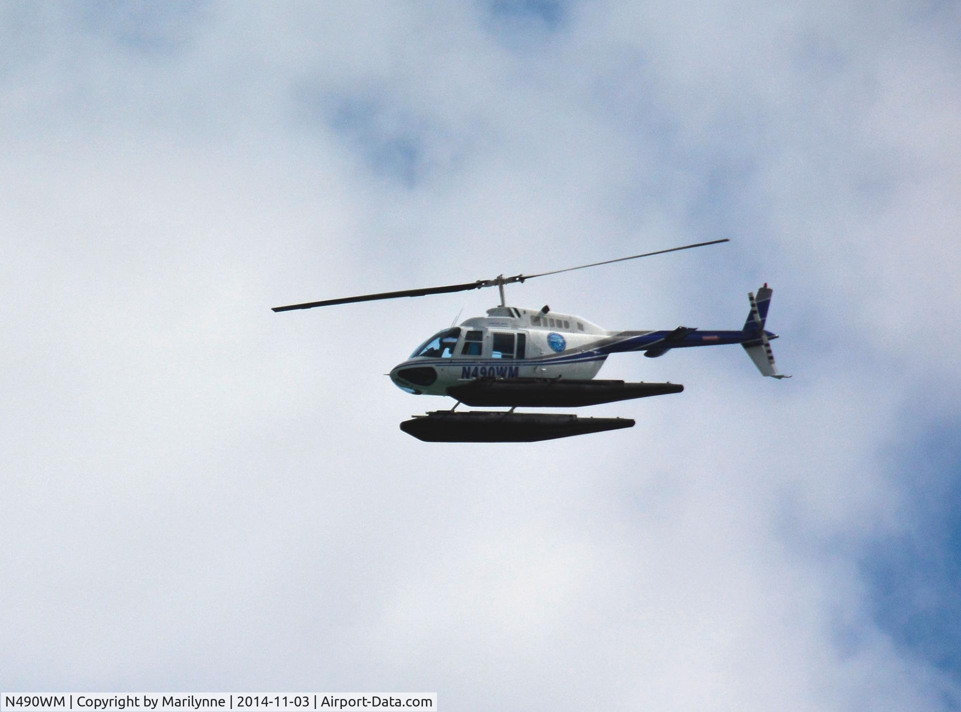 N490WM, 1995 Bell 206B JetRanger C/N 4376, Flying over Delray Beach