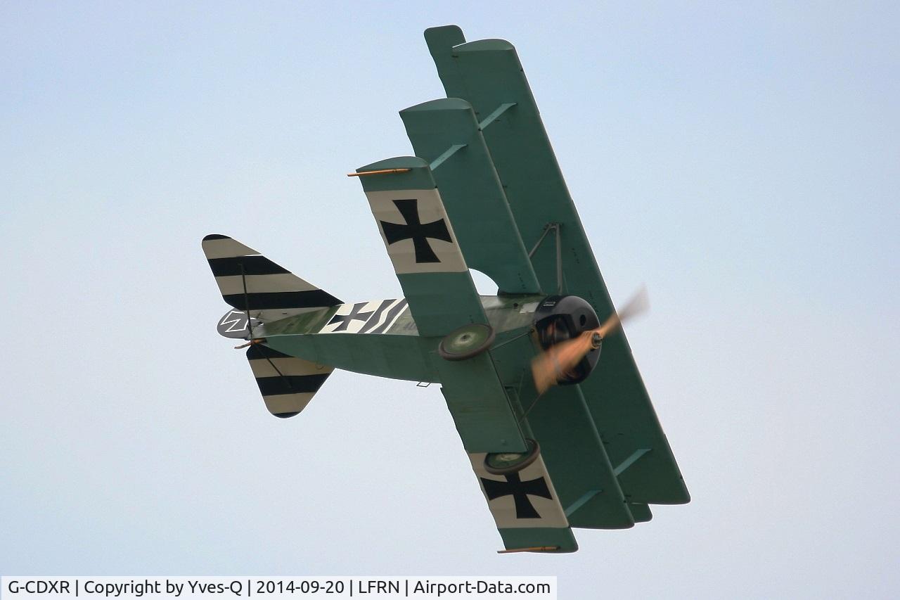 G-CDXR, 2006 Fokker Dr.1 Triplane Replica C/N PFA 238-14043, Fokker DR-1 Replica, Solo display, Rennes-St Jacques airport (LFRN-RNS) Air show 2014