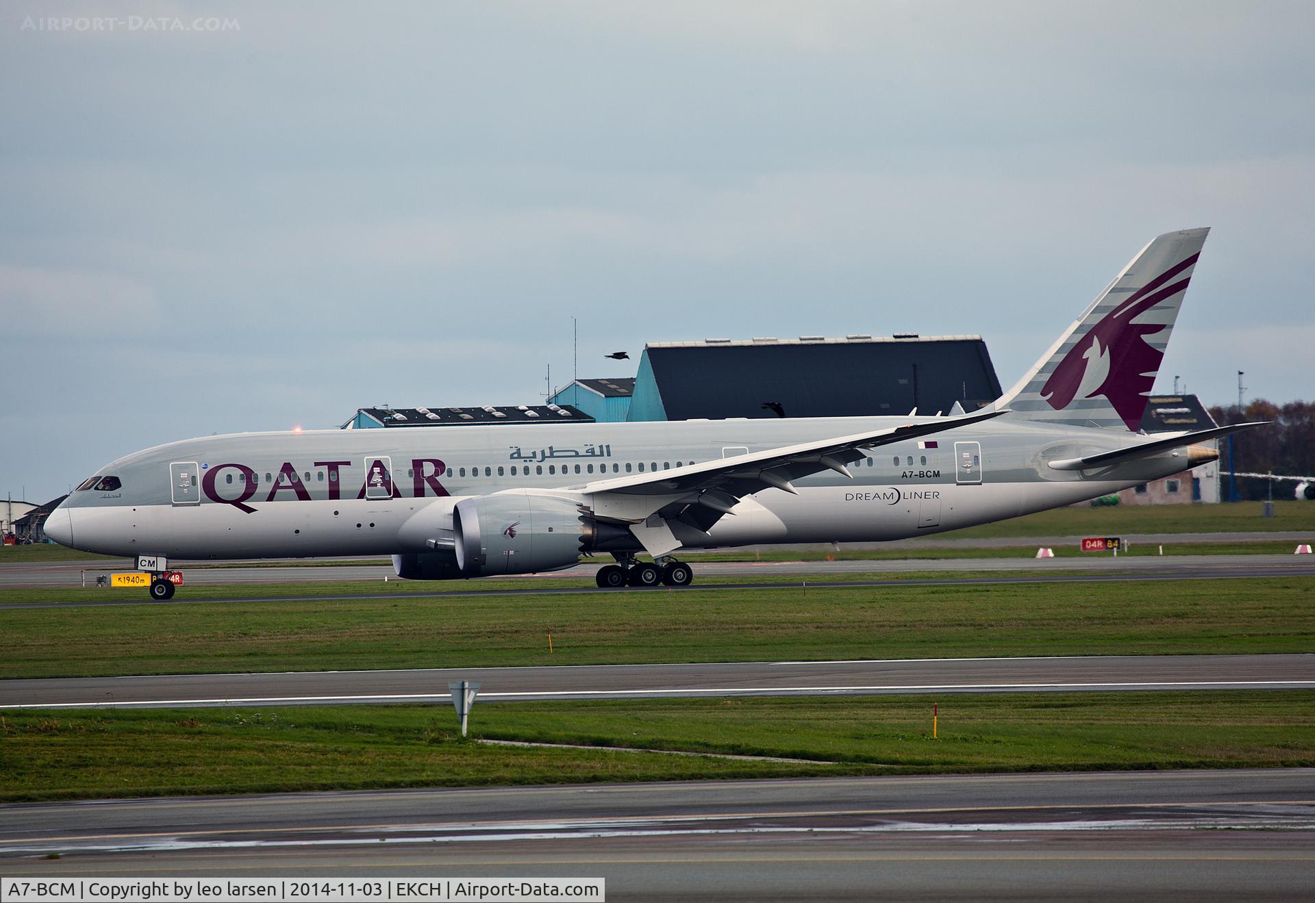 A7-BCM, 2014 Boeing 787-8 Dreamliner C/N 38331, Copenhagen 3.11.14