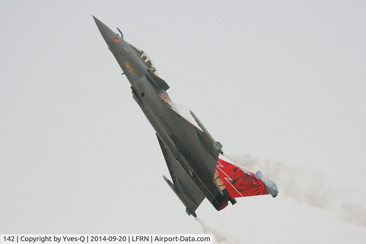 142, 2013 Dassault Rafale C C/N 142, French Air Force Dassault Rafale C (113-GU), Solo display, Rennes-St Jacques airport (LFRN-RNS) Air show 2014 