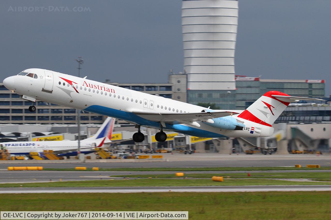OE-LVC, 1993 Fokker 100 (F-28-0100) C/N 11446, Austrian Airlines