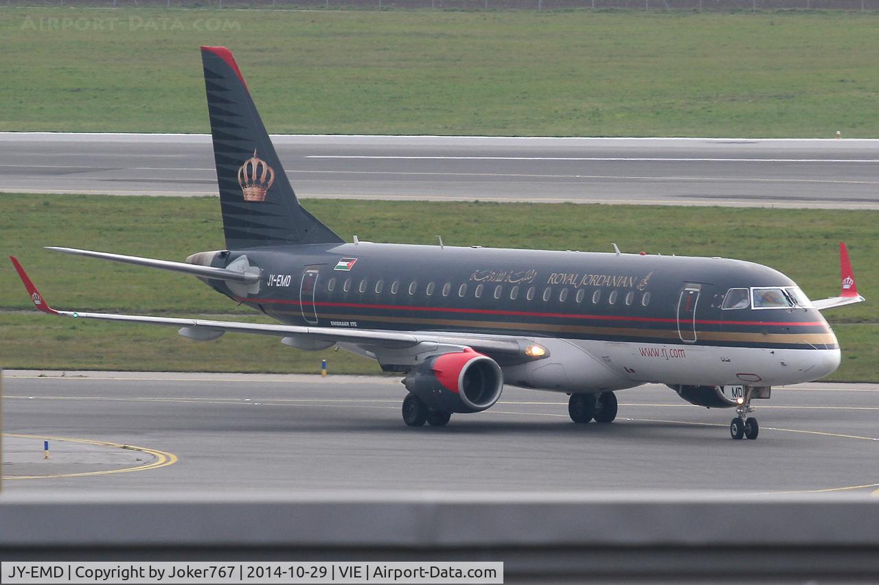JY-EMD, 2008 Embraer 175LR (ERJ-170-200LR) C/N 17000232, Royal Jordanian Airlines