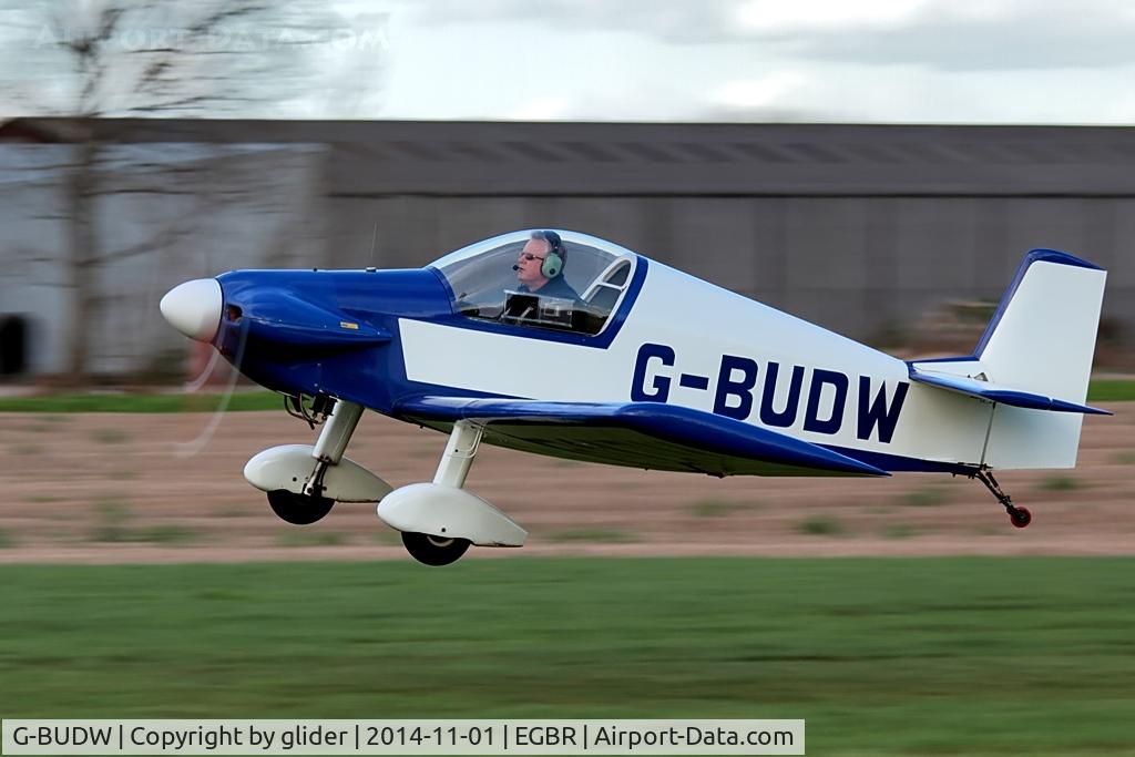 G-BUDW, 1992 Brugger MB-2 Colibri C/N PFA 043-10644, Wing eased into crosswind!