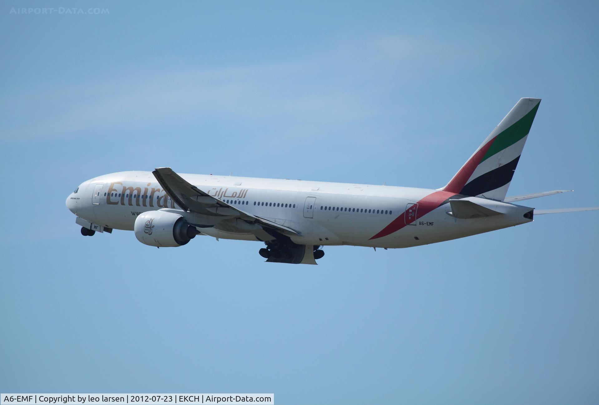 A6-EMF, 1996 Boeing 777-21H C/N 27249, Copenhagen 23.7.12
