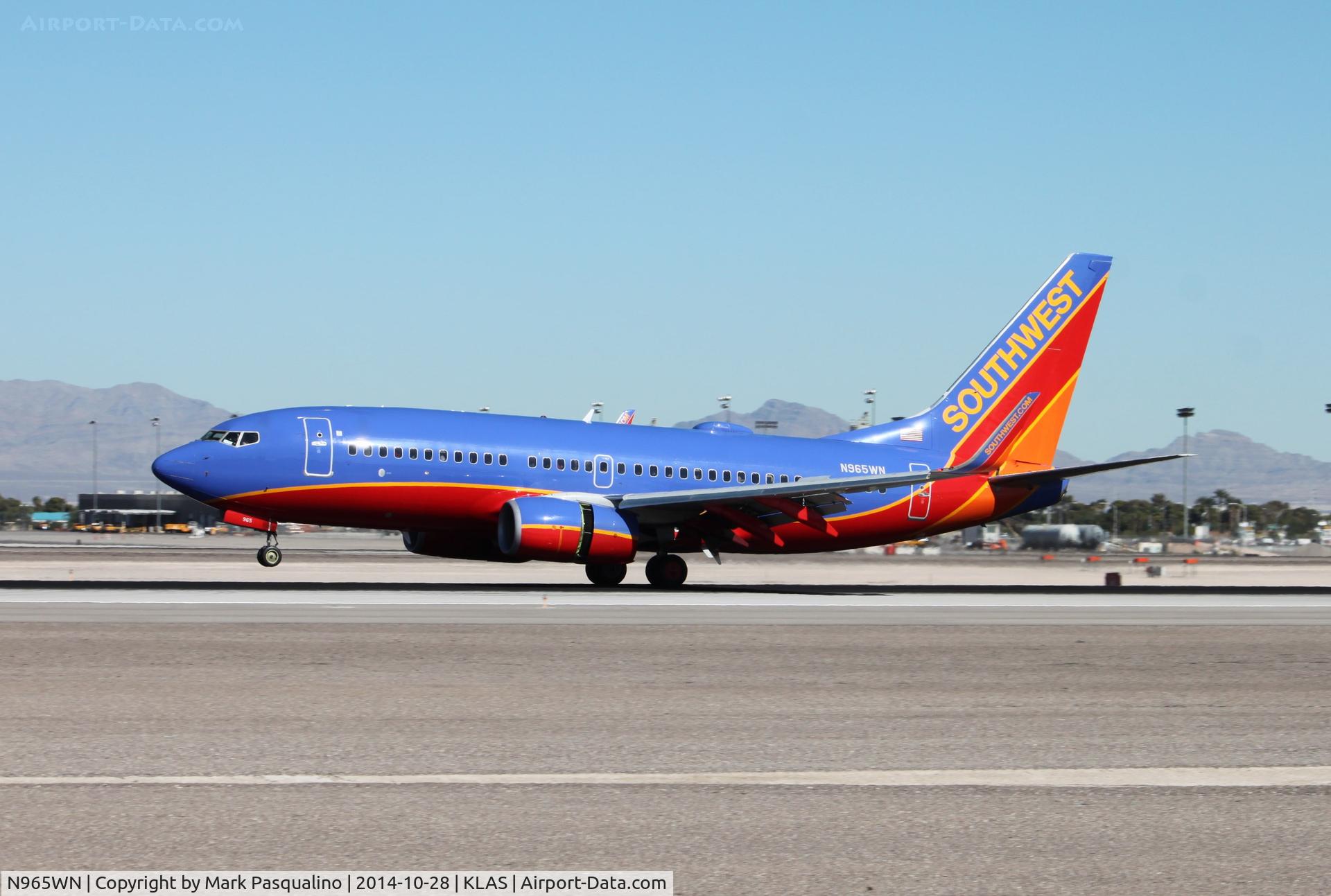N965WN, 2011 Boeing 737-7H4 C/N 36677, Boeing 737-700