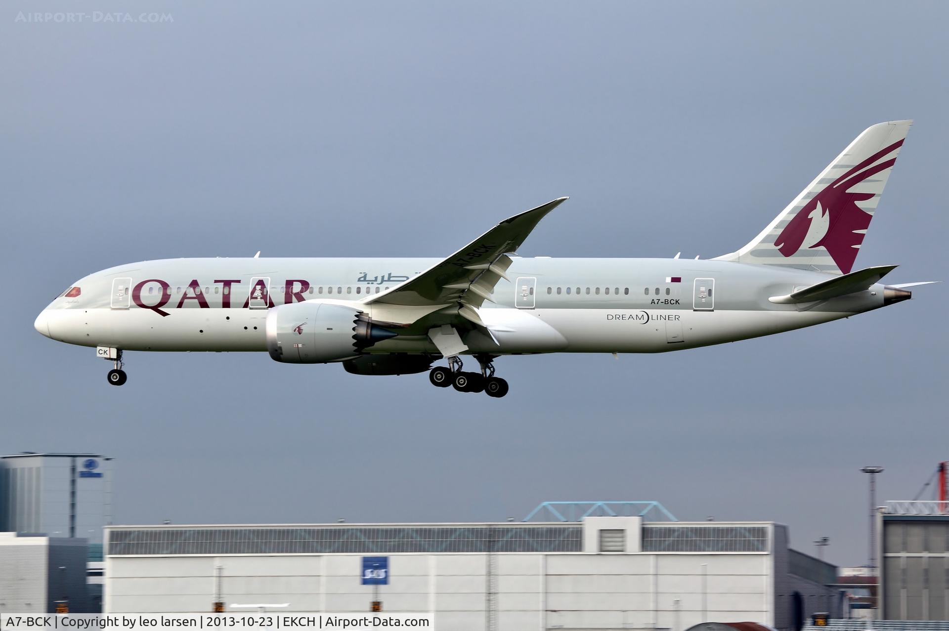 A7-BCK, 2012 Boeing 787-8 Dreamliner C/N 38329, Copenhagen 23.10.13