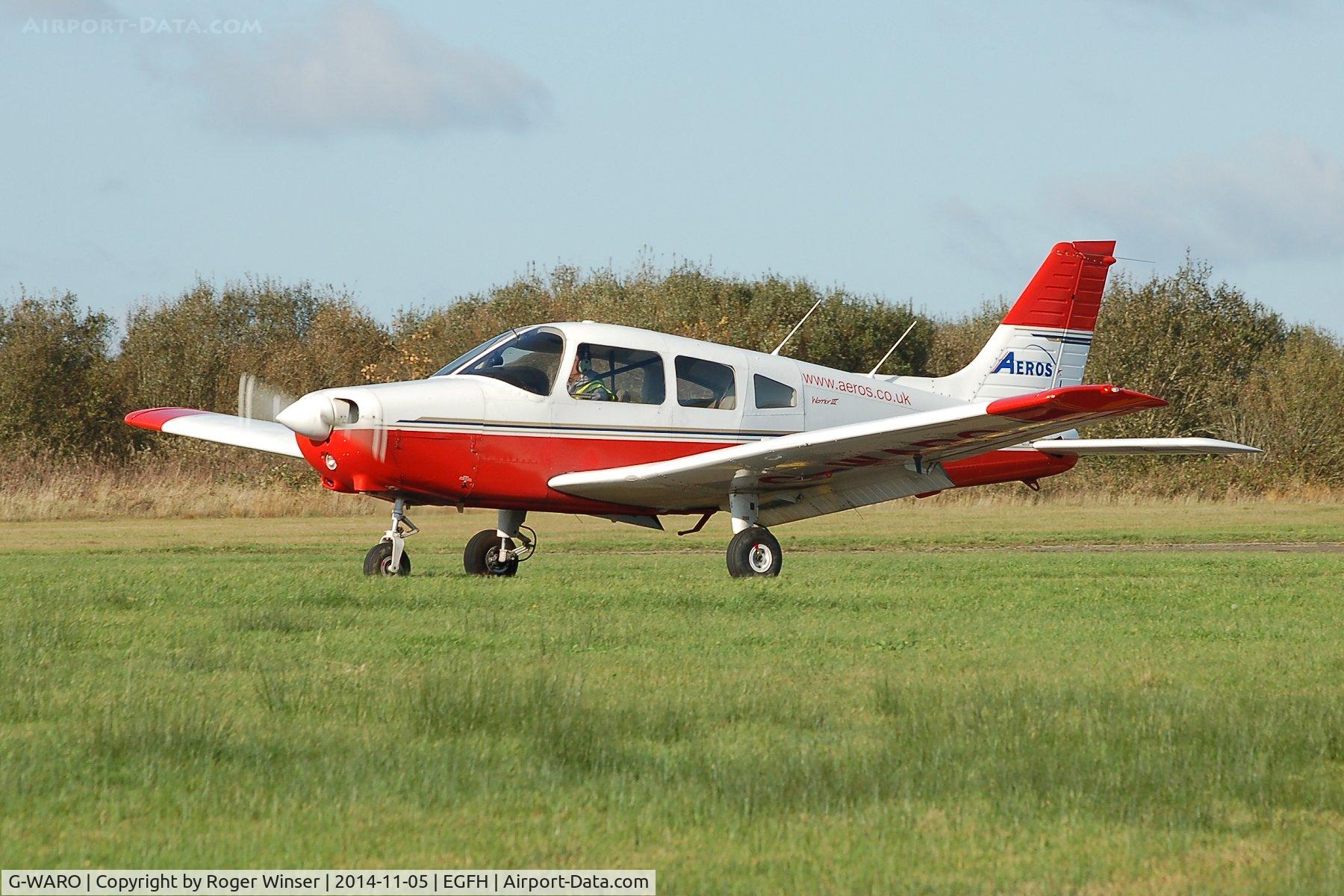 G-WARO, 1997 Piper PA-28-161 Cherokee Warrior III C/N 28-42015, Visiting Piper Warrior operated by Aeros at Gloucestershire Airport..