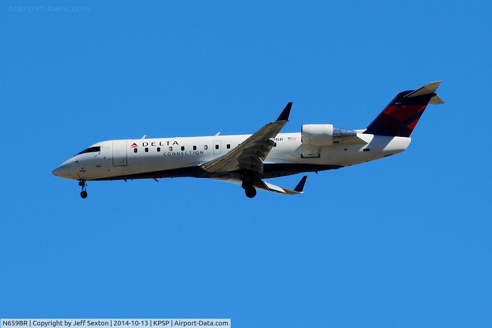 N659BR, 2001 Bombardier CRJ-200ER (CL-600-2B19) C/N 7509, Approach  KPSP