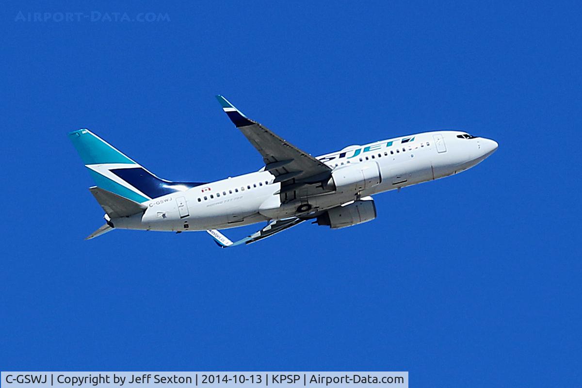 C-GSWJ, 2010 Boeing 737-7CT C/N 37423, Take off from KPSP