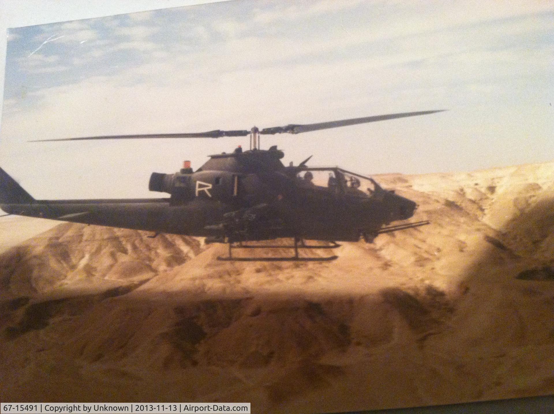 67-15491, 1967 Bell AH-1F Cobra C/N 20155, 67-15491 in flight...Desert Storm 1991