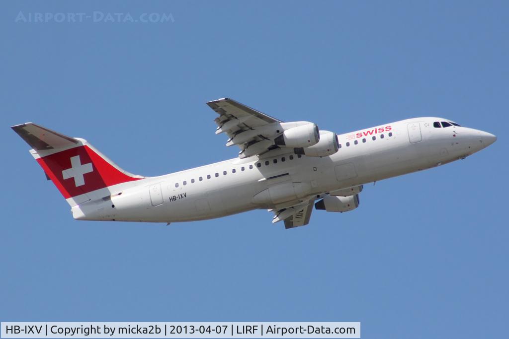 HB-IXV, 1995 British Aerospace Avro 146-RJ100 C/N E3274, Take off