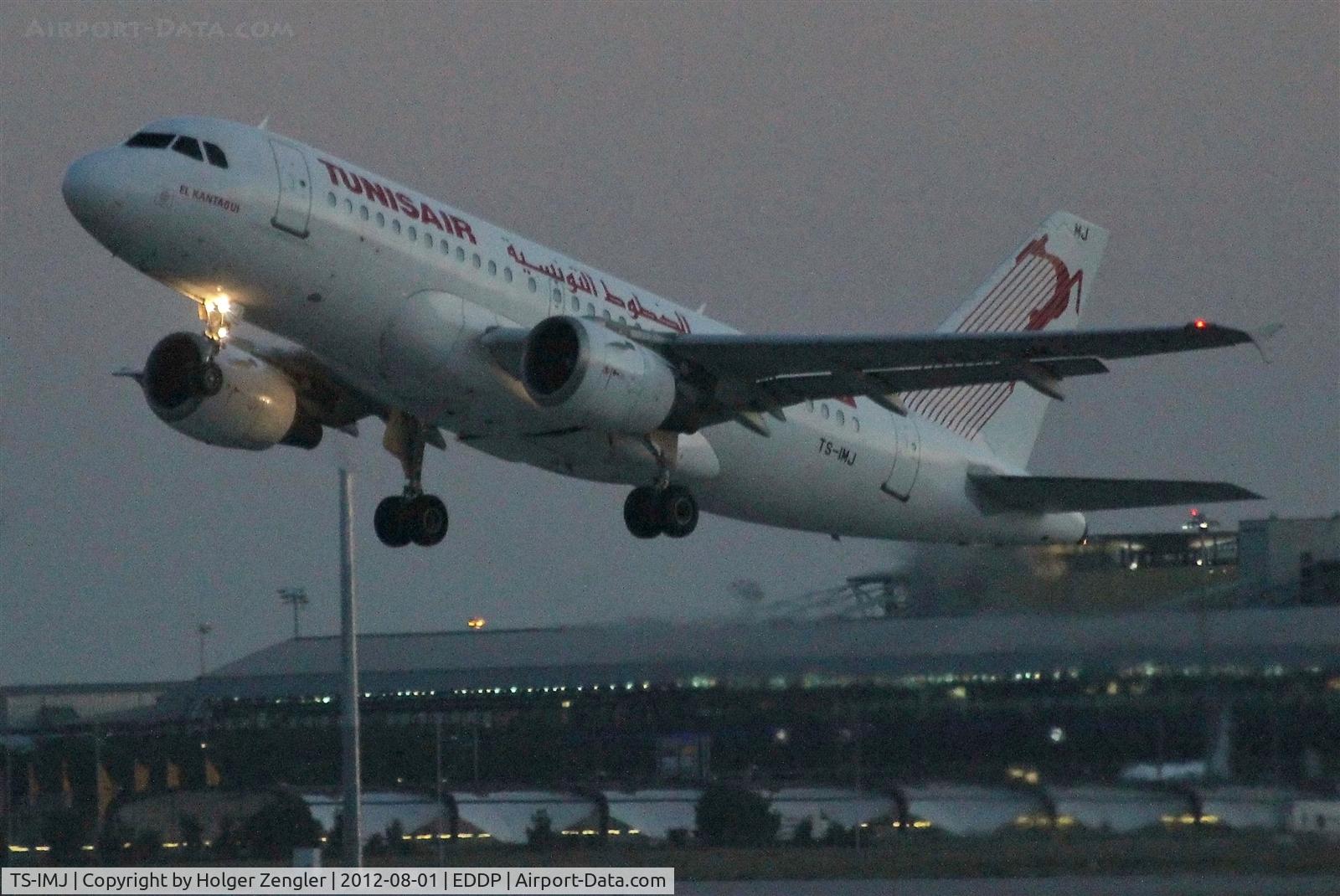 TS-IMJ, 1998 Airbus A319-114 C/N 869, Evening departure on rwy 08L....