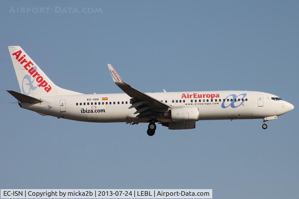 EC-ISN, 2002 Boeing 737-86Q C/N 30291, Landing