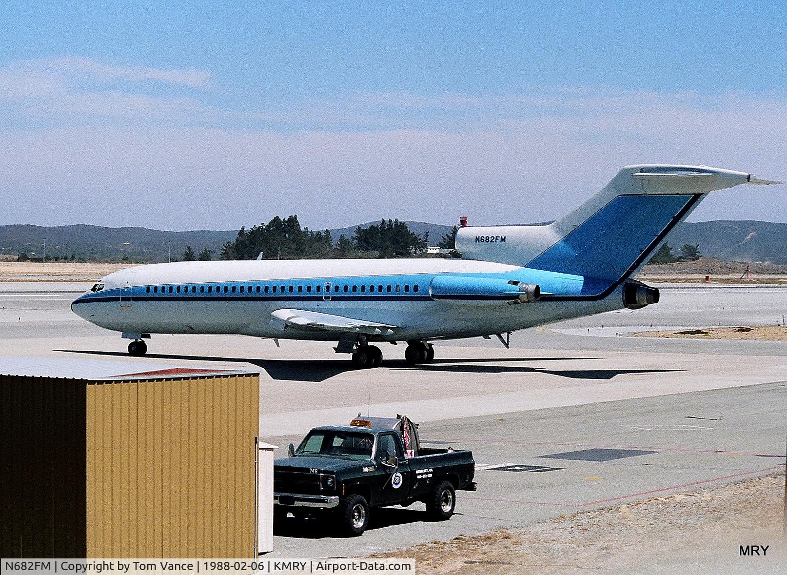 N682FM, 1966 Boeing 727-25 C/N 18970, Boeing 727-25 at Monterey Peninsula Airport - Monterey CA in Feb 1988